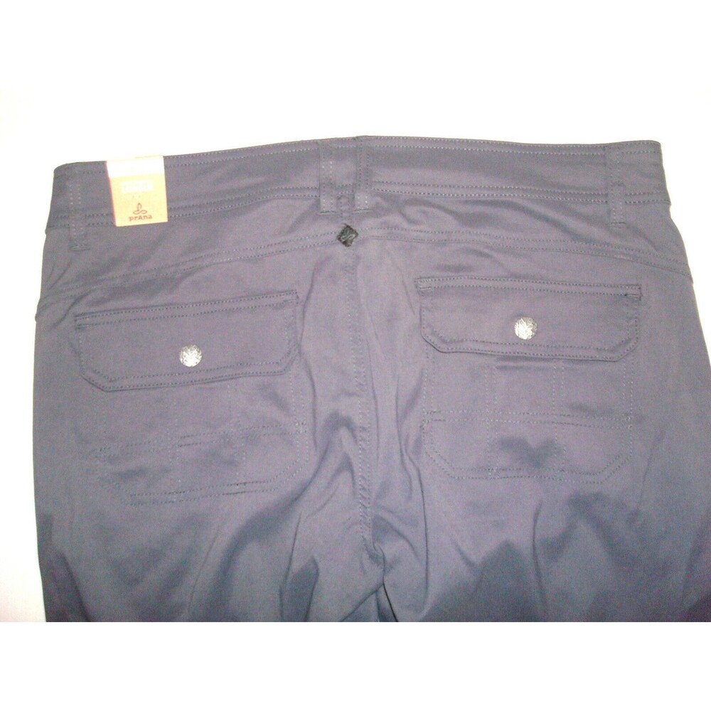 New NWT Womens Prana Pants Halle 16 Gray Coal Zip Pockets UPF 50 Convertible